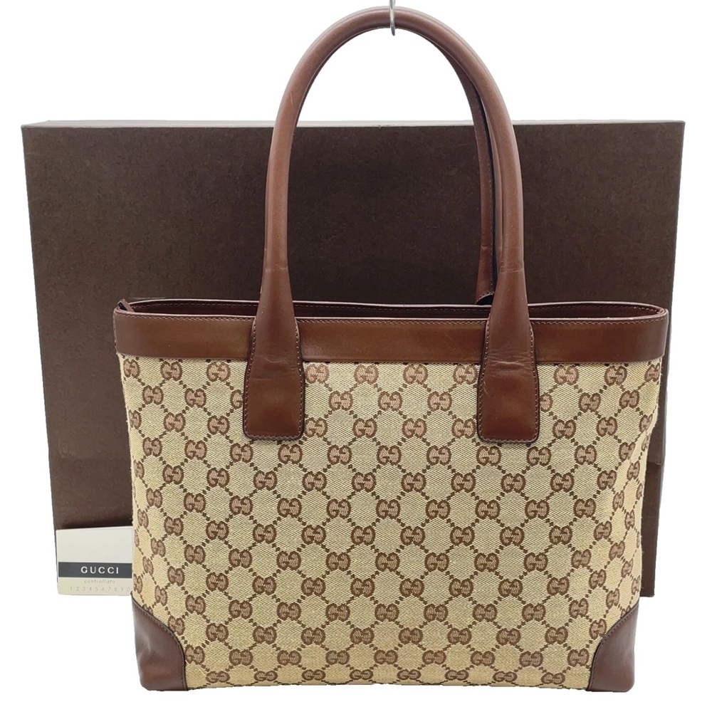 Gucci Brown Monogram Canvas Tote Bag